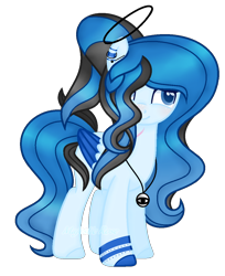Size: 980x1200 | Tagged: safe, artist:pink-soul27, oc, oc only, oc:angel hope, pegasus, pony, female, halo, mare, simple background, transparent background, two toned wings, wings