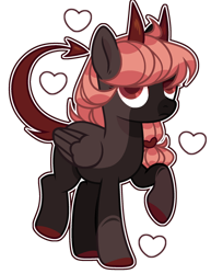 Size: 1024x1325 | Tagged: safe, artist:chococolte, oc, oc only, demon, demon pony, original species, pegasus, pony, base used, female, mare, simple background, solo, transparent background