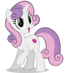 Size: 971x1080 | Tagged: safe, artist:thunder-blur, sweetie belle, pony, unicorn, g4, growing up is hard to do, female, looking at you, mare, older, older sweetie belle, open mouth, simple background, smiling, solo, transparent background