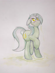 Size: 3024x4032 | Tagged: safe, artist:papersurgery, lyra heartstrings, pony, unicorn, g4, female, mare, solo, traditional art, watercolor painting