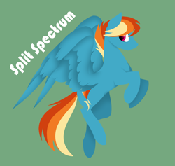 Size: 3761x3570 | Tagged: safe, artist:fuyusfox, artist:soarindash10, oc, oc only, pony, collaboration, green background, high res, offspring, parent:rainbow dash, parent:soarin', parents:soarindash, pegasus oc, simple background, solo
