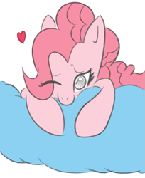 Size: 851x1044 | Tagged: artist needed, safe, pinkie pie, g4, heart, pillow