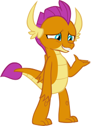 Size: 4313x5942 | Tagged: safe, artist:memnoch, smolder, dragon, g4, molt down, season 8, apology, claws, cute, dragoness, embarrassed, fangs, female, folded wings, guilty, horns, raised arm, sheepish grin, simple background, smolderbetes, solo, sorry, teenaged dragon, teenager, toes, transparent background, vector, wings