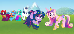 Size: 2340x1080 | Tagged: safe, artist:rainbow eevee edits, artist:徐詩珮, fizzlepop berrytwist, glitter drops, princess cadance, shining armor, spring rain, tempest shadow, twilight sparkle, alicorn, pony, unicorn, series:sprglitemplight diary, series:sprglitemplight life jacket days, series:springshadowdrops diary, series:springshadowdrops life jacket days, g4, alternate universe, bisexual, broken horn, brother and sister, clothes, cute, equestria girls outfit, female, glitterbetes, horn, lesbian, lifeguard, lifeguard spring rain, male, paw patrol, polyamory, ship:glitterlight, ship:glittershadow, ship:shiningcadance, ship:sprglitemplight, ship:springdrops, ship:springlight, ship:springshadow, ship:springshadowdrops, ship:tempestlight, shipping, siblings, sister-in-law, springbetes, straight, sunshine sunshine, tempestbetes, twilight sparkle (alicorn)