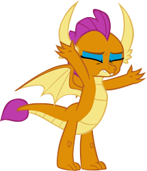 Size: 5119x5946 | Tagged: safe, artist:memnoch, smolder, dragon, g4, season 8, what lies beneath, claws, cute, dragoness, eyeshadow, fangs, female, frown, horns, makeup, simple background, smolderbetes, solo, spread wings, teenaged dragon, teenager, toes, transparent background, vector, wings