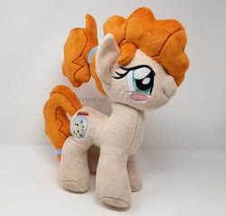 Size: 1500x1434 | Tagged: safe, artist:hipsterowlet, pear butter, earth pony, pony, g4, female, filly, irl, photo, plushie, solo