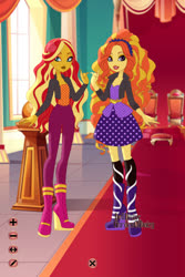 Size: 400x600 | Tagged: safe, edit, editor:ktd1993, adagio dazzle, sunset shimmer, equestria girls, g4, crossover, ever after high, female, lesbian, ship:sunsagio, shipping, style emulation