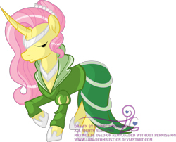 Size: 1024x828 | Tagged: safe, artist:lunarcombustion, fluttershy, pony, unicorn, g4, clothes, curved horn, dress, eyes closed, female, fluttershy (g5 concept leak), g5 concept leak style, g5 concept leaks, hoof shoes, horn, jewelry, mare, necklace, raised hoof, redesign, simple background, solo, tiara, transparent background, unicorn fluttershy