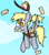 Size: 4152x4729 | Tagged: safe, artist:rainbowbacon, derpy hooves, pegasus, pony, g4, cloud, cute, derpabetes, female, flying, hat, letter, mail, mailbag, mailmare, mailpony, mouth hold, ponytail, sky, solo, spread wings, wings