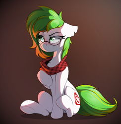 Size: 1838x1886 | Tagged: safe, artist:rexyseven, oc, oc only, oc:white night, earth pony, pony, blushing, cute, female, glasses, mare, rule 63, rule63betes, solo