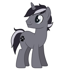 Size: 1280x1419 | Tagged: safe, artist:cindystarlight, oc, oc only, oc:lightning wolf, pony, unicorn, male, simple background, solo, stallion, transparent background