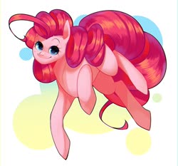 Size: 1500x1400 | Tagged: safe, artist:pinki3xpie, pinkie pie, earth pony, pony, g4, abstract background, cute, diapinkes, female, looking at you, mare, solo