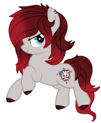 Size: 1252x1530 | Tagged: safe, artist:pigeorgien, artist:rukemon, oc, oc only, oc:laurie hartmare, earth pony, pony, base used, commission, ear piercing, earring, female, jewelry, mare, piercing, raised hoof, raised leg, simple background, solo, transparent background