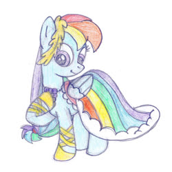 Size: 1000x1000 | Tagged: safe, artist:m.w., rainbow dash, pegasus, pony, g4, clothes, cute, dress, female, gala dress, mare, raised hoof, simple background, sketch, solo, white background