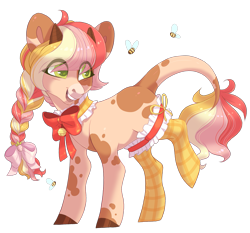 Size: 2395x2231 | Tagged: safe, artist:shady-bush, oc, oc only, cow, cow pony, clothes, female, high res, simple background, socks, solo, transparent background