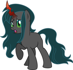 Size: 7653x7271 | Tagged: safe, artist:shootingstarsentry, oc, oc only, oc:nightshade (digimonlover101), changepony, hybrid, absurd resolution, base used, blank flank, interspecies offspring, offspring, parent:king sombra, parent:queen chrysalis, parents:chrysombra, simple background, solo, transparent background