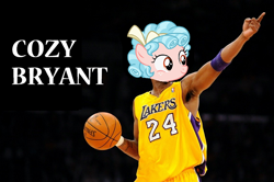 Size: 666x443 | Tagged: safe, edit, cozy glow, g4, basketball, irl, kobe bryant, nba, op is a duck, op is trying to start shit, photo, too soon, wat, why, wtf