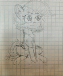 Size: 2448x2951 | Tagged: safe, artist:mjsw, oc, oc only, pony, female, graph paper, high res, mare, sketch, solo, traditional art