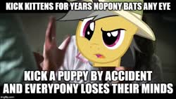 Size: 666x375 | Tagged: safe, edit, daring do, pony, daring doubt, g4, caption, double standard, everyone loses their minds, image macro, meme, text, the dark knight