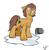 Size: 1046x1058 | Tagged: safe, artist:lucas_gaxiola, oc, oc only, oc:charmed clover, earth pony, pony, chest fluff, earth pony oc, gritted teeth, ice bucket challenge, male, regret, simple background, solo, stallion, wet mane, white background