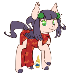 Size: 743x822 | Tagged: safe, artist:anonymous, oc, oc only, oc:corona chan, earth pony, pony, 4chan, asian pony, chinese, chinese character, clothes, corona, coronavirus, covid-19, cutie mark, drawthread, graveyard of comments, rule 85, solo, speech bubble, text, translation, virus