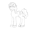 Size: 1089x951 | Tagged: safe, artist:anonymous, artist:happyartfag, sweet biscuit, pony, unicorn, g4, 4chan, cute, drawthread, female, looking at you, monochrome, simple background, solo, white background