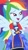 Size: 750x1334 | Tagged: safe, screencap, rainbow dash, equestria girls, equestria girls specials, g4, my little pony equestria girls: better together, my little pony equestria girls: rollercoaster of friendship, alternate hairstyle, blinking, bracer, clothes, cropped, crossed arms, cutie mark on clothes, eyebrows, female, frills, lidded eyes, long shirt, open mouth, open smile, ponied up, pony ears, ponytail, raised eyebrow, smiling, solo, super ponied up