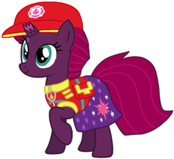 Size: 1009x925 | Tagged: safe, artist:徐詩珮, fizzlepop berrytwist, tempest shadow, pony, unicorn, series:sprglitemplight diary, series:sprglitemplight life jacket days, series:springshadowdrops diary, series:springshadowdrops life jacket days, g4, alternate universe, base used, broken horn, clothes, horn, paw patrol, transparent background
