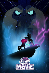 Size: 2560x3837 | Tagged: safe, artist:ejlightning007arts, storm king, tempest shadow, twilight sparkle, alicorn, pony, unicorn, g4, my little pony: the movie, crossover, duel, eye scar, eyes in the dark, high res, magic battle, poster, raised hoof, scar, star wars, star wars: the rise of skywalker, twilight sparkle (alicorn), war face