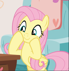 Size: 914x940 | Tagged: safe, screencap, fluttershy, pegasus, pony, discordant harmony, g4, bipedal, cropped, cute, excited, female, hooves on cheeks, mare, shyabetes, smiling, solo