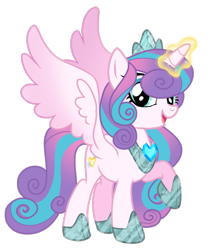 Size: 1365x1598 | Tagged: safe, artist:awoomarblesoda, princess flurry heart, alicorn, pony, adult, female, magic, magic aura, mare, older, older flurry heart, raised hoof, simple background, solo, transparent background