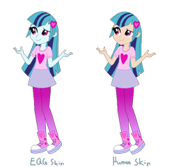 Size: 622x597 | Tagged: safe, artist:lumi-infinite64, artist:selenaede, sonata dusk, human, equestria girls, g4, alternate universe, base used, clothes, female, gradient clothes, new outfit, reformed, shoes, simple background, solo, transparent background