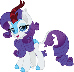 Size: 1500x1468 | Tagged: safe, artist:cloudy glow, rarity, kirin, g4, cloven hooves, colored hooves, cute, female, kirin rarity, kirin-ified, leg fluff, lidded eyes, looking at you, movie accurate, quadrupedal, raribetes, simple background, solo, species swap, transparent background, weapons-grade cute