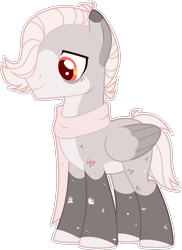 Size: 2138x2937 | Tagged: safe, artist:rerorir, pegasus, pony, clothes, high res, male, scarf, simple background, solo, stallion, transparent background