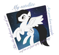 Size: 2181x2042 | Tagged: safe, artist:dyonys, oc, oc:motionless white, pegasus, pony, chris cerulli, ear piercing, flying, high res, male, motionless in white, piercing, show accurate, simple background, stallion, stars, starset, text, transparent background, universe