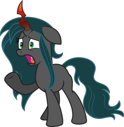Size: 7845x8008 | Tagged: safe, artist:shootingstarsentry, oc, oc only, oc:nightshade (digimonlover101), changepony, hybrid, absurd resolution, female, interspecies offspring, offspring, parent:king sombra, parent:queen chrysalis, parents:chrysombra, simple background, solo, transparent background