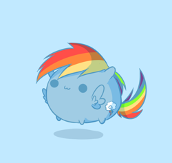 Size: 706x669 | Tagged: safe, artist:pekou, rainbow dash, pony, g4, chibi, chubbie, female, solo