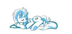 Size: 3973x1895 | Tagged: safe, artist:coco-drillo, oc, oc only, oc:froster dune, pony, unicorn, artin' for good, clothes, dream, ear fluff, plushie, scarf, sleeping, solo, train, train plush