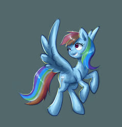 Size: 1270x1330 | Tagged: safe, artist:polkin, rainbow dash, pony, g4, female, simple background, solo