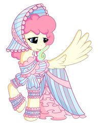 Size: 1226x1596 | Tagged: safe, artist:j053ph-d4n13l, oc, oc only, oc:cheery candy, oc:cheery meadows, pegasus, pony, alternate hairstyle, alternate universe, clothes, commission, dress, female, freckles, grin, headdress, mare, multicolored hair, rainbow hair, raised hoof, simple background, smiling, solo, transparent background