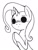 Size: 640x838 | Tagged: safe, artist:ewoudcponies, trixie, pony, unicorn, g4, black and white, blank eyes, grayscale, hooves together, monochrome, sketch, solo, traditional art