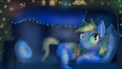 Size: 1278x723 | Tagged: artist needed, safe, oc, oc only, oc:patches, earth pony, pony, christmas, female, holiday, solo
