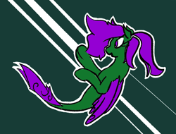 Size: 1314x1001 | Tagged: safe, artist:dinexistente, color edit, edit, oc, oc:ripple, pony, sea pony, seapony (g4), 4chan, abstract background, colored, drawthread, fin wings, fins, fish tail, tail, wings