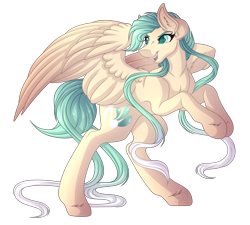 Size: 3978x3576 | Tagged: safe, artist:amazing-artsong, oc, oc only, oc:sea shanty, pegasus, pony, female, high res, mare, rearing, simple background, solo, transparent background