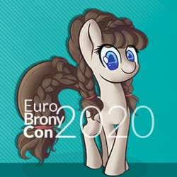 Size: 700x700 | Tagged: safe, oc, oc only, oc:connie bloom, earth pony, pony, euro bronycon, mascot, solo