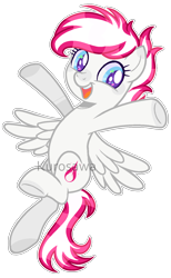 Size: 956x1552 | Tagged: safe, artist:kurosawakuro, oc, oc only, oc:cherry flame, pegasus, pony, base used, colored pupils, female, mare, simple background, solo, transparent background, white outline