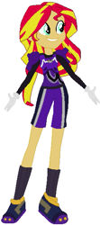 Size: 251x563 | Tagged: safe, artist:selenaede, artist:user15432, sunset shimmer, human, equestria girls, g4, armor, barely eqg related, base used, clothes, crossover, gloves, male, mario strikers, mario strikers charged, nintendo, shoes, shorts, sidekick, soccer shoes, socks, solo, super mario bros., super mario strikers, waluigi, waluset