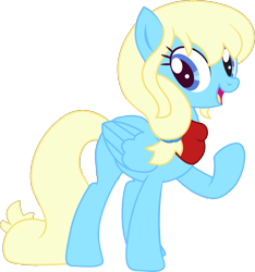 Size: 1147x1225 | Tagged: safe, artist:theironheart, oc, oc only, pegasus, pony, base used, clothes, female, mare, open mouth, pegasus oc, raised hoof, scarf, simple background, smiling, solo, transparent background, wings