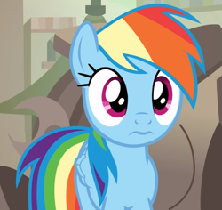 Size: 991x937 | Tagged: safe, screencap, rainbow dash, pegasus, pony, daring done?, g4, cropped, female, looking at you, mare, solo