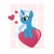 Size: 1024x1024 | Tagged: safe, artist:riofluttershy, artist:starshade, oc, oc:fleurbelle, alicorn, pony, adorabelle, alicorn oc, blushing, bow, cute, female, hair bow, heart, heart eyes, hearts and hooves day, horn, mare, wingding eyes